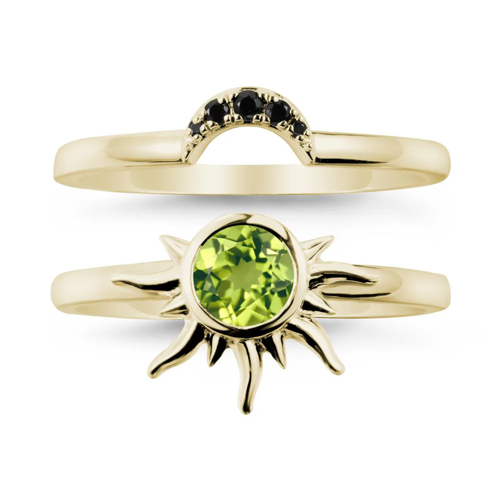 Celestial Peridot Sun Ring Set - Image 3