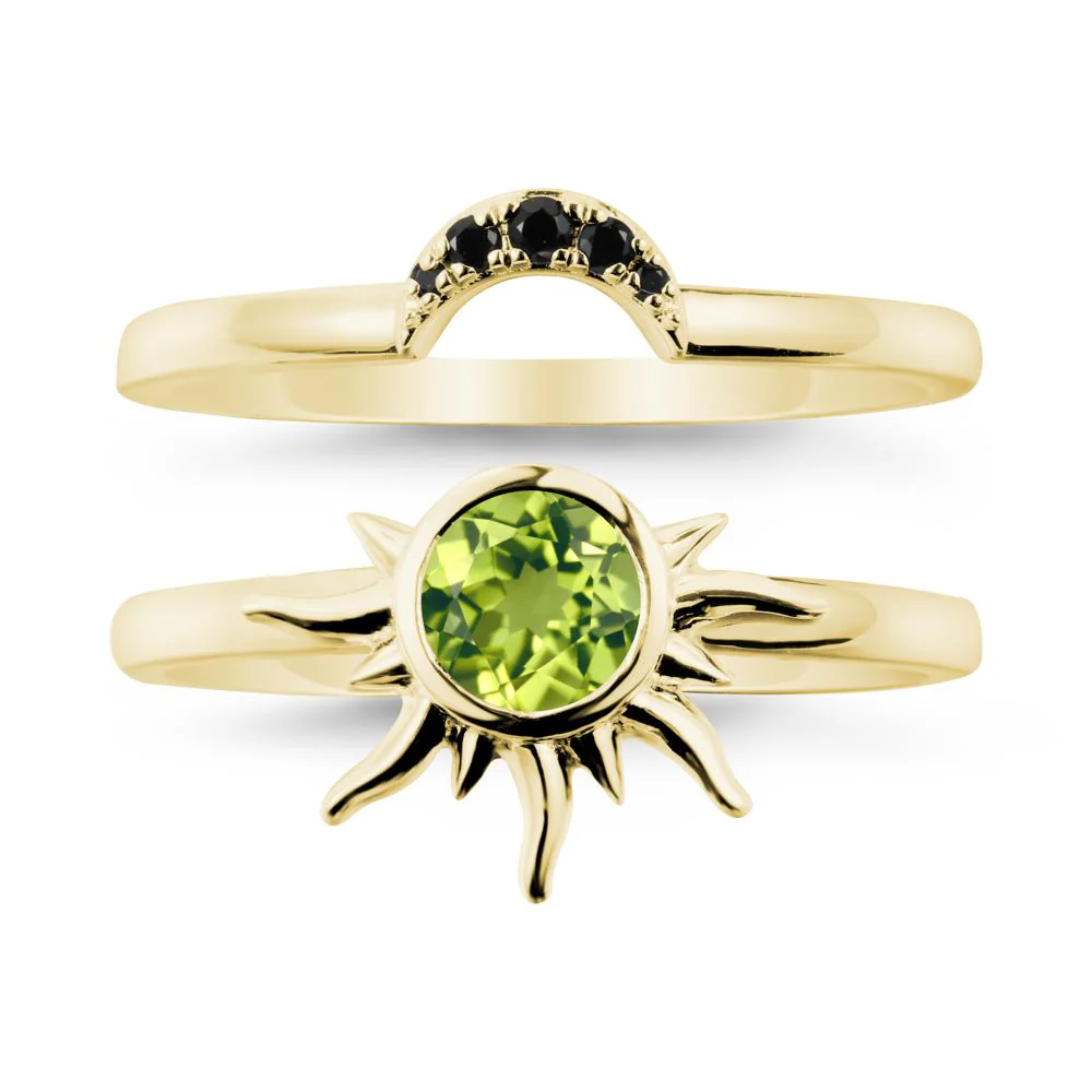 Celestial Peridot Sun Ring Set - Image 6