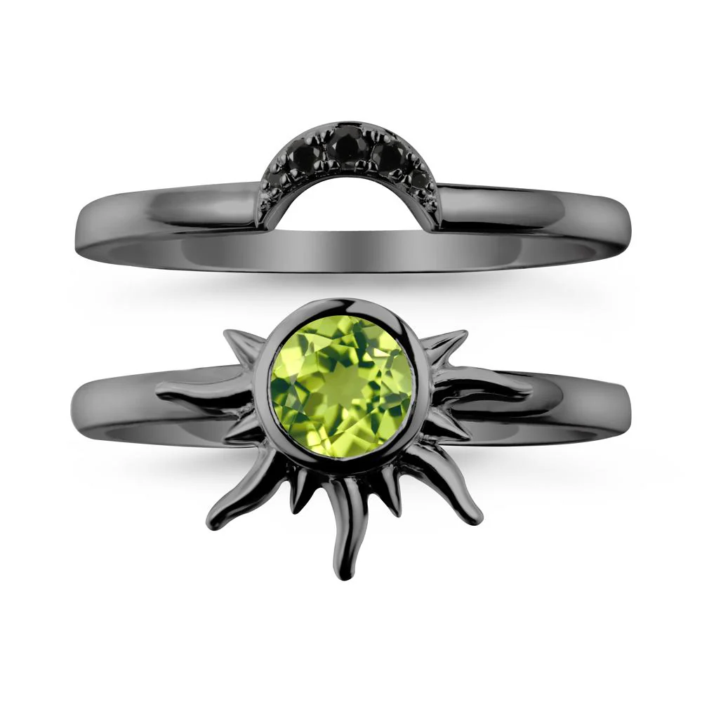 Celestial Peridot Sun Ring Set - Image 7