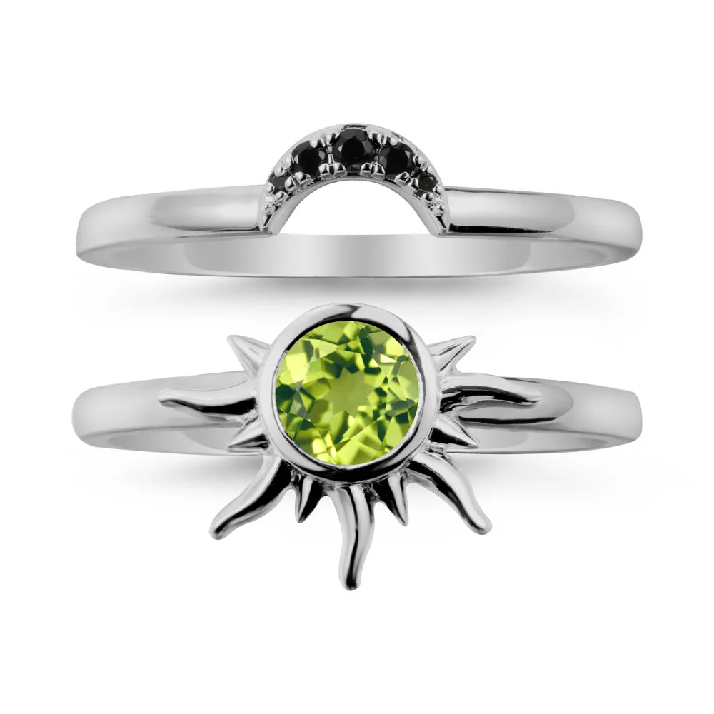 Celestial Peridot Sun Ring Set - Image 8
