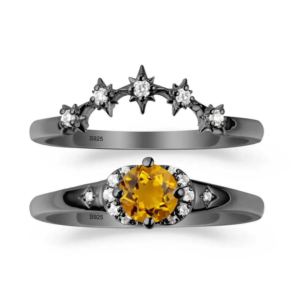 Celestial Round Citrine Ring Set - Image 7