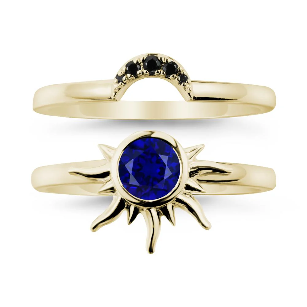 Celestial Sapphire Sun Ring Set - Image 3