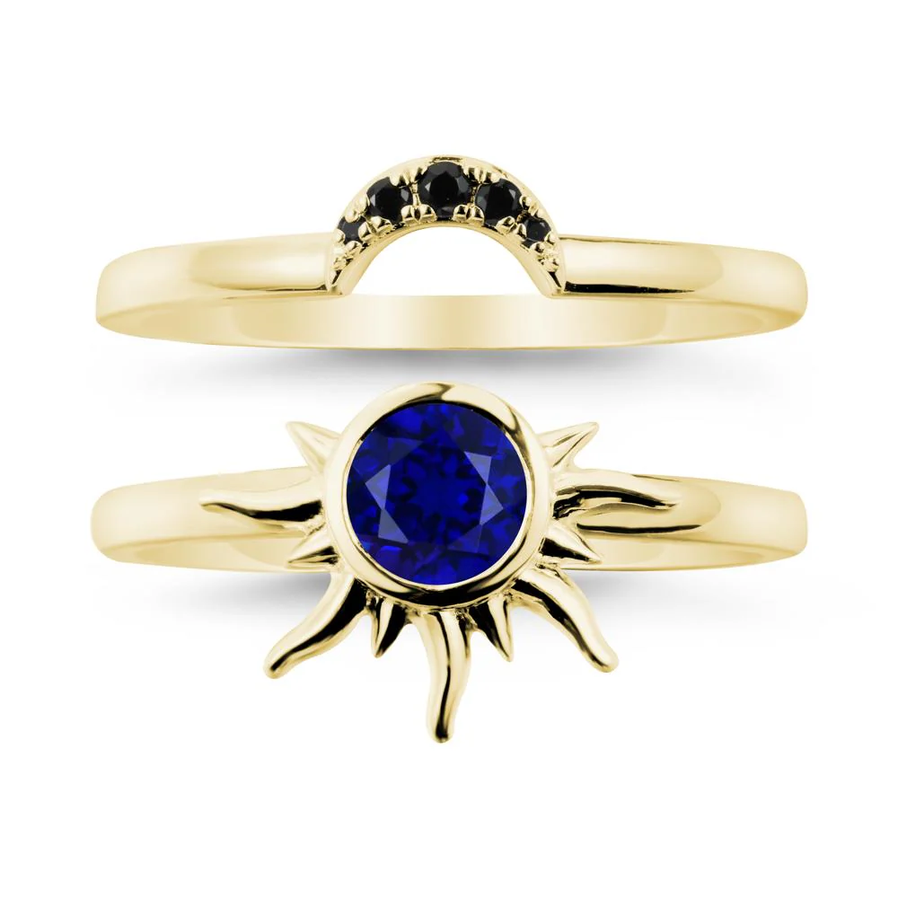 Celestial Sapphire Sun Ring Set - Image 6