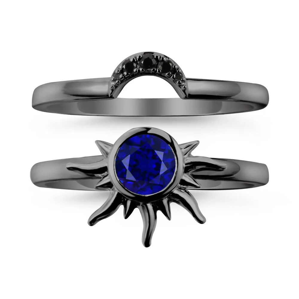 Celestial Sapphire Sun Ring Set - Image 7