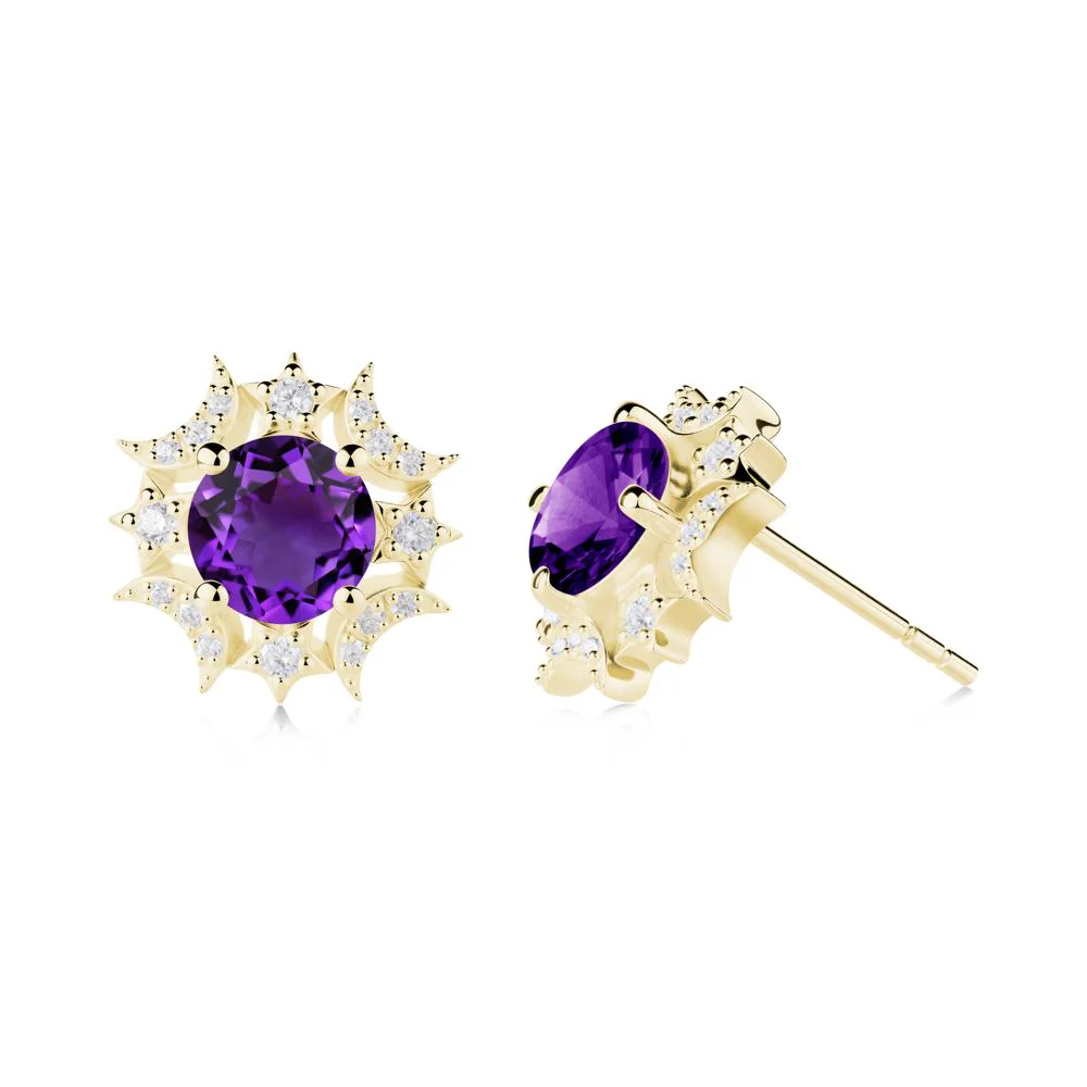 Celestial Star Amethyst Earrings - Image 4