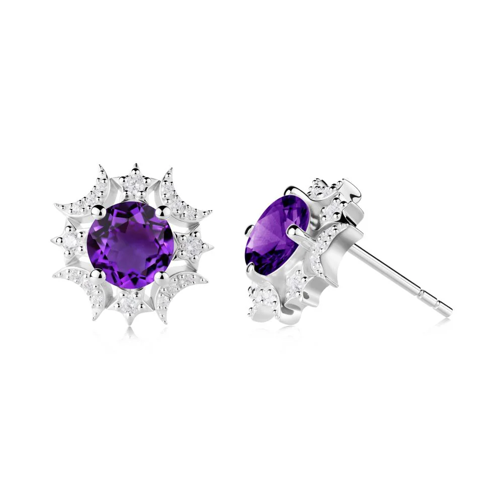 Celestial Star Amethyst Earrings - Image 5