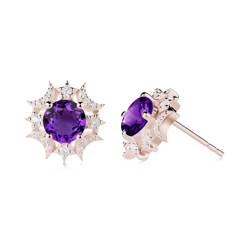 Celestial Star Amethyst Earrings - Image 7