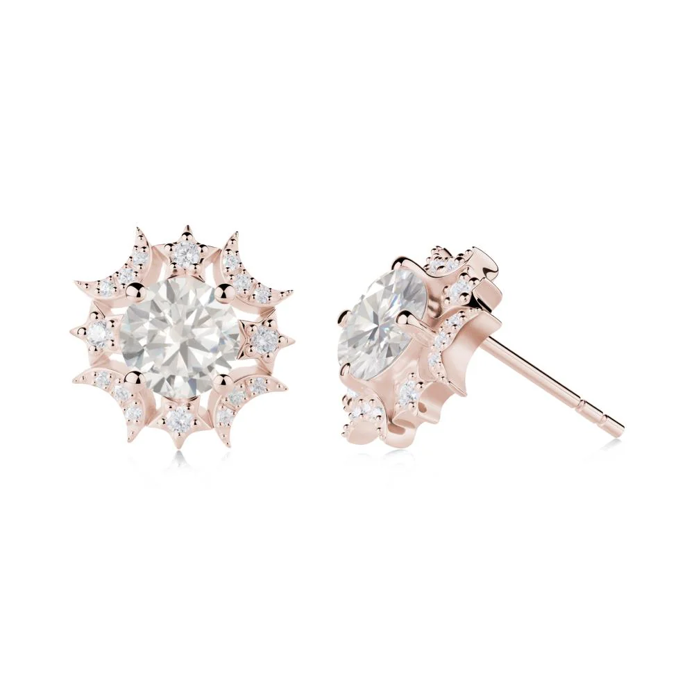 Celestial Star Cubic Zirconia Earrings - Image 2