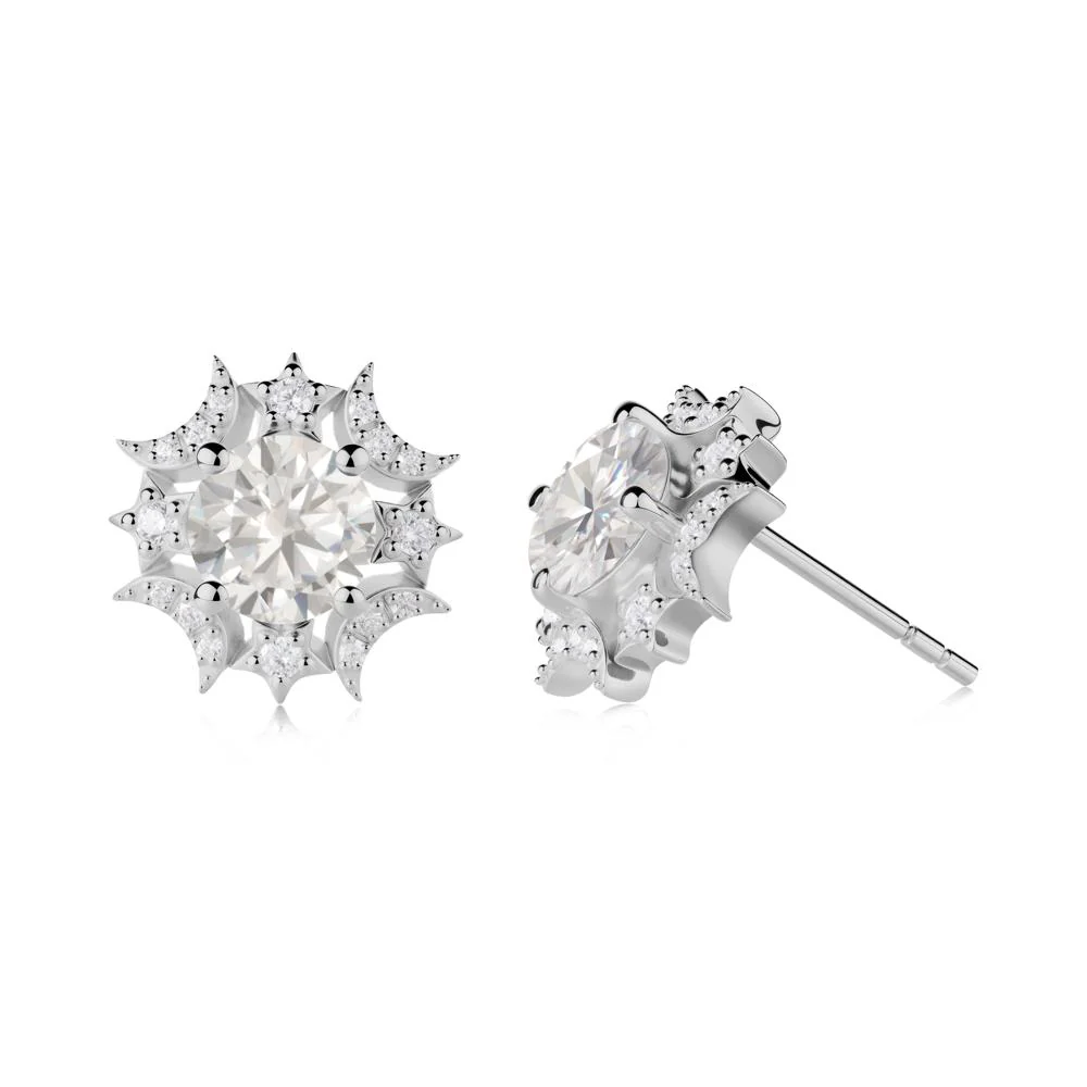 Celestial Star Cubic Zirconia Earrings - Image 4