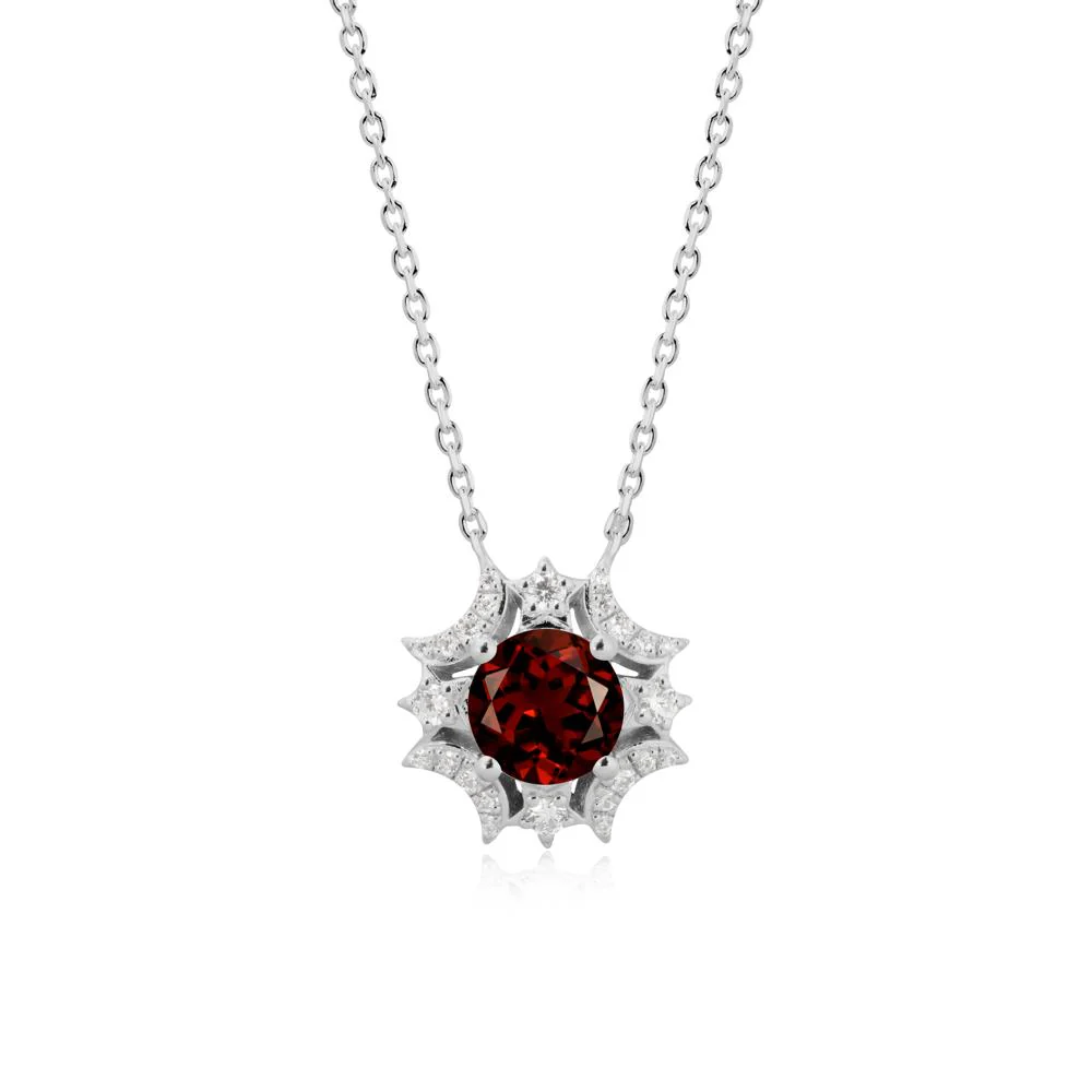 Celestial Star Garnet Necklace