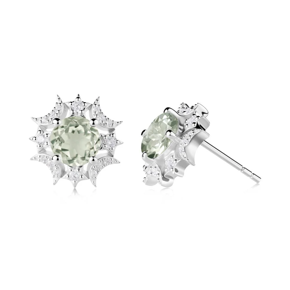 Celestial Star Green Amethyst Earrings - Image 4