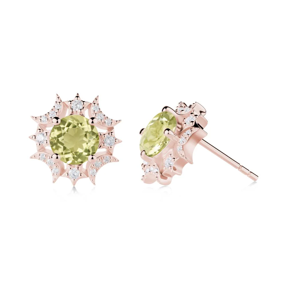 Celestial Star Lemon Quartz Earrings - Image 4