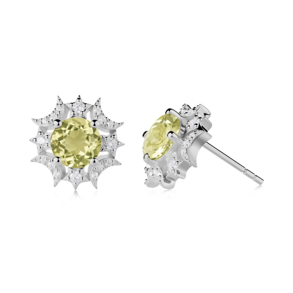 Celestial Star Lemon Quartz Earrings - Image 5