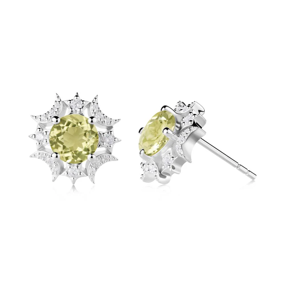 Celestial Star Lemon Quartz Earrings - Image 7