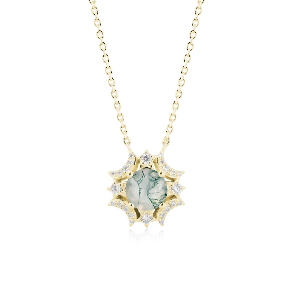 Celestial Star Moss Agate Necklace - Image 7
