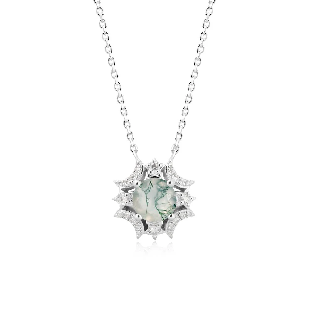 Celestial Star Moss Agate Necklace - Image 9