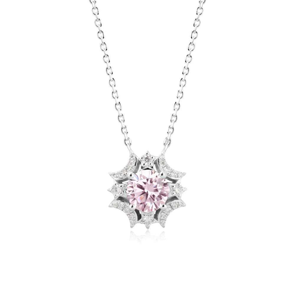Celestial Star Pink Cubic Zirconia Necklace - Image 2