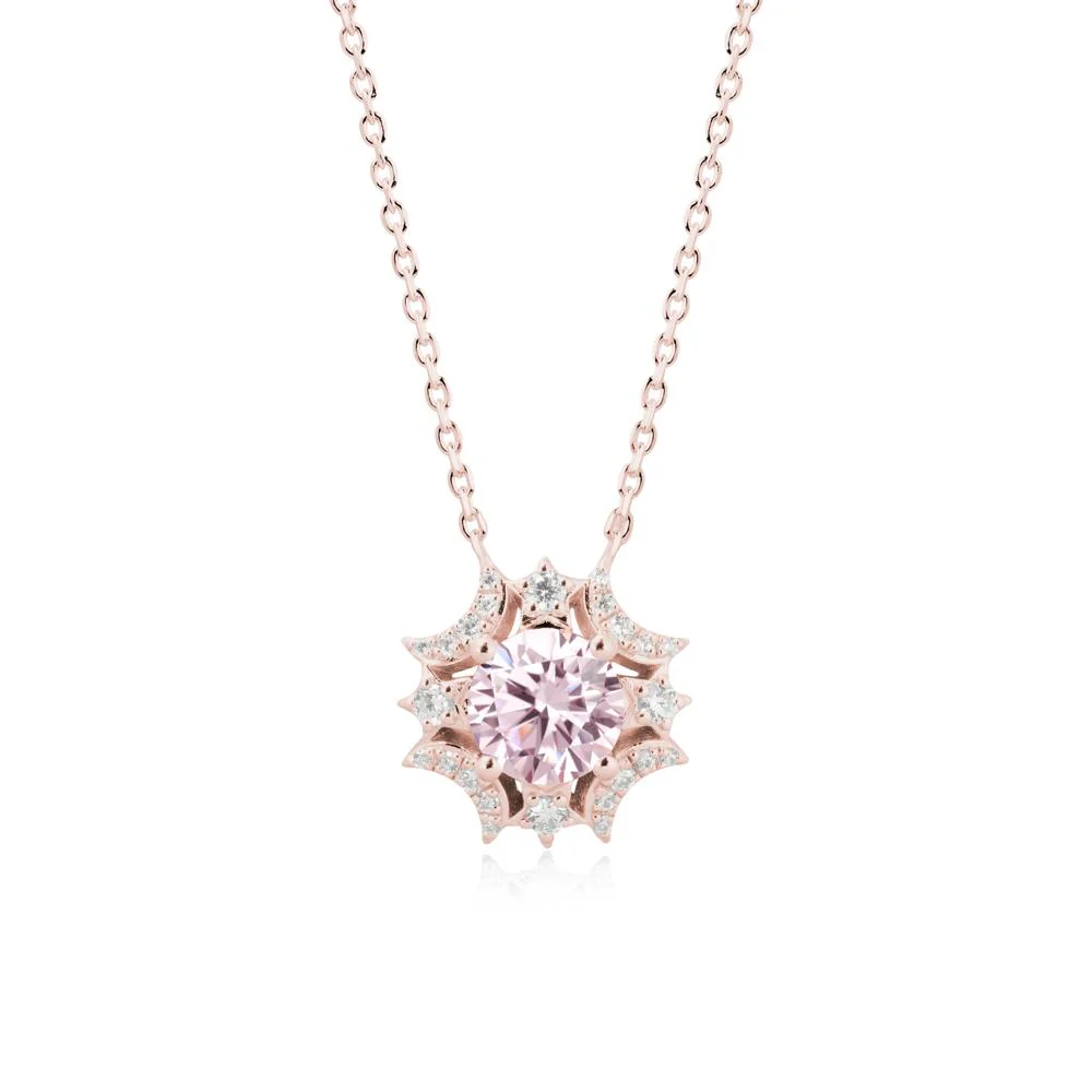 Celestial Star Pink Cubic Zirconia Necklace - Image 4