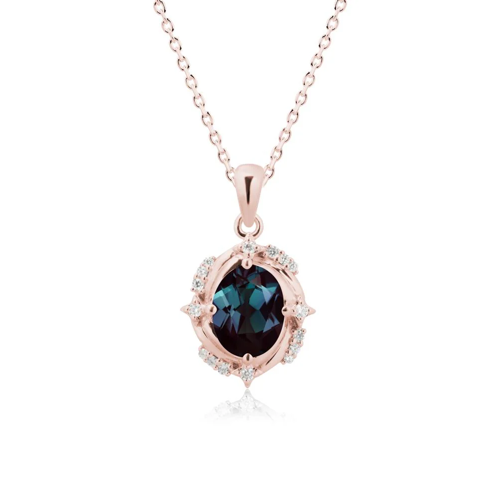 Celestial Style Oval Alexandrite Necklace - Image 5