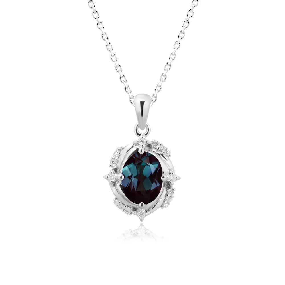 Celestial Style Oval Alexandrite Necklace - Image 6
