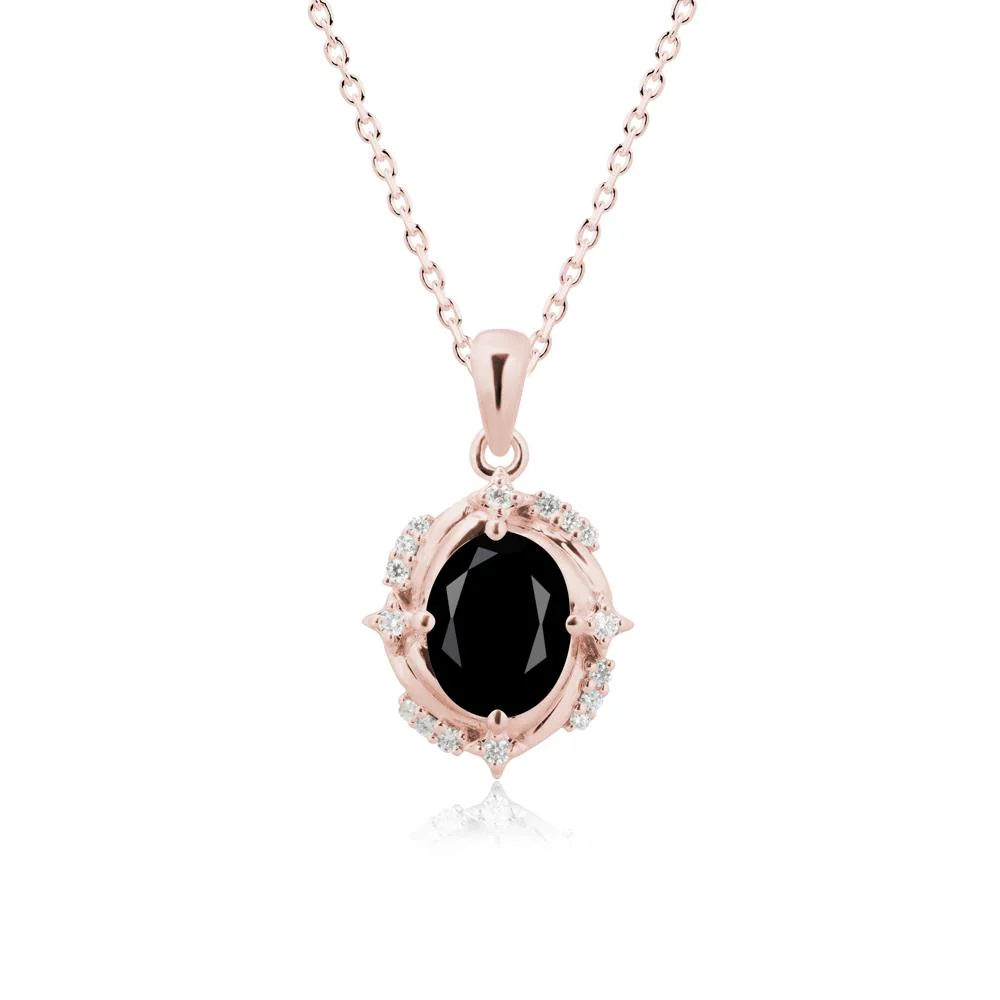 Celestial Style Oval Black Spinel Necklace - Image 4