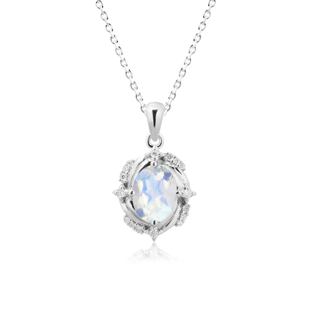 Celestial Style Oval Moonstone Necklace - Image 6