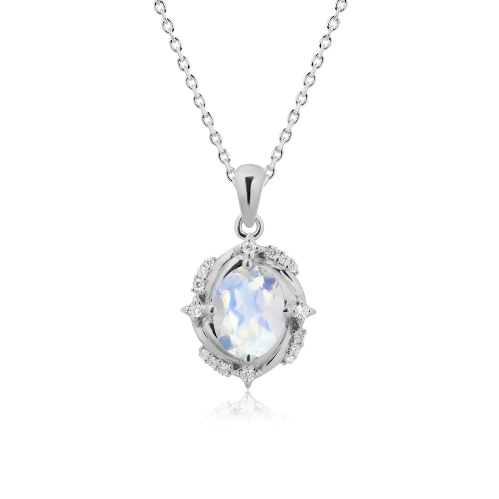 Celestial Style Oval Moonstone Necklace - Image 9