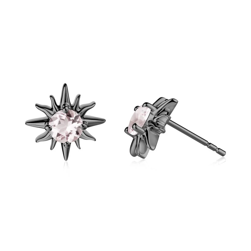Celestial Sun  Morganite Stud Earrings - Image 9