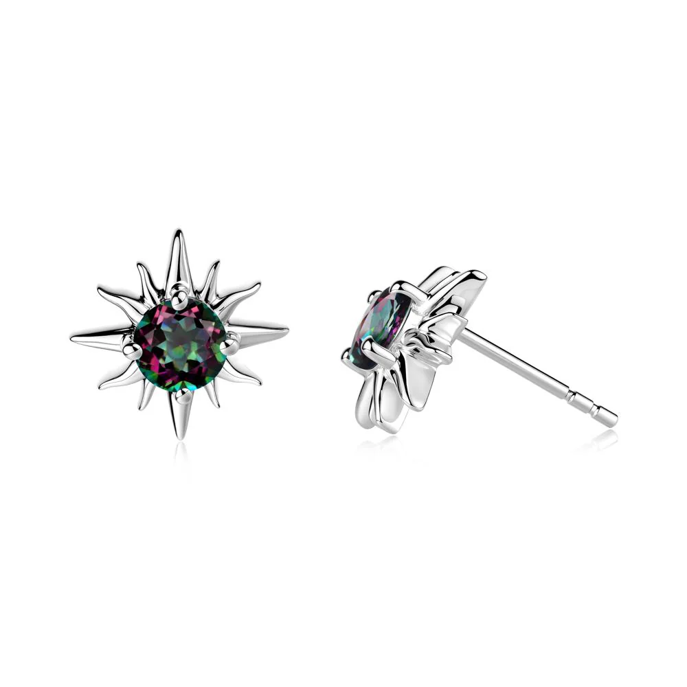 Celestial Sun  Mystic Topaz Stud Earrings - Image 7