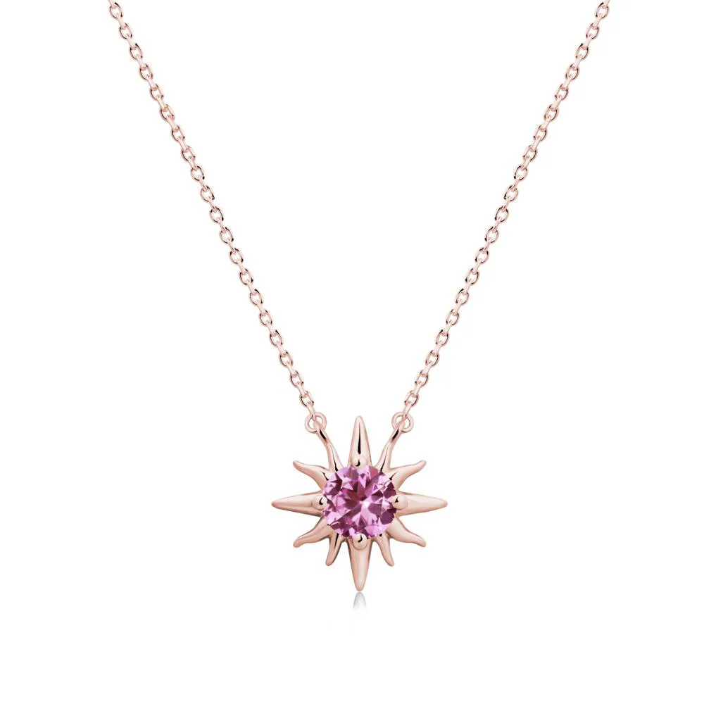 Celestial Sun Pink Sapphire Necklace - Image 5
