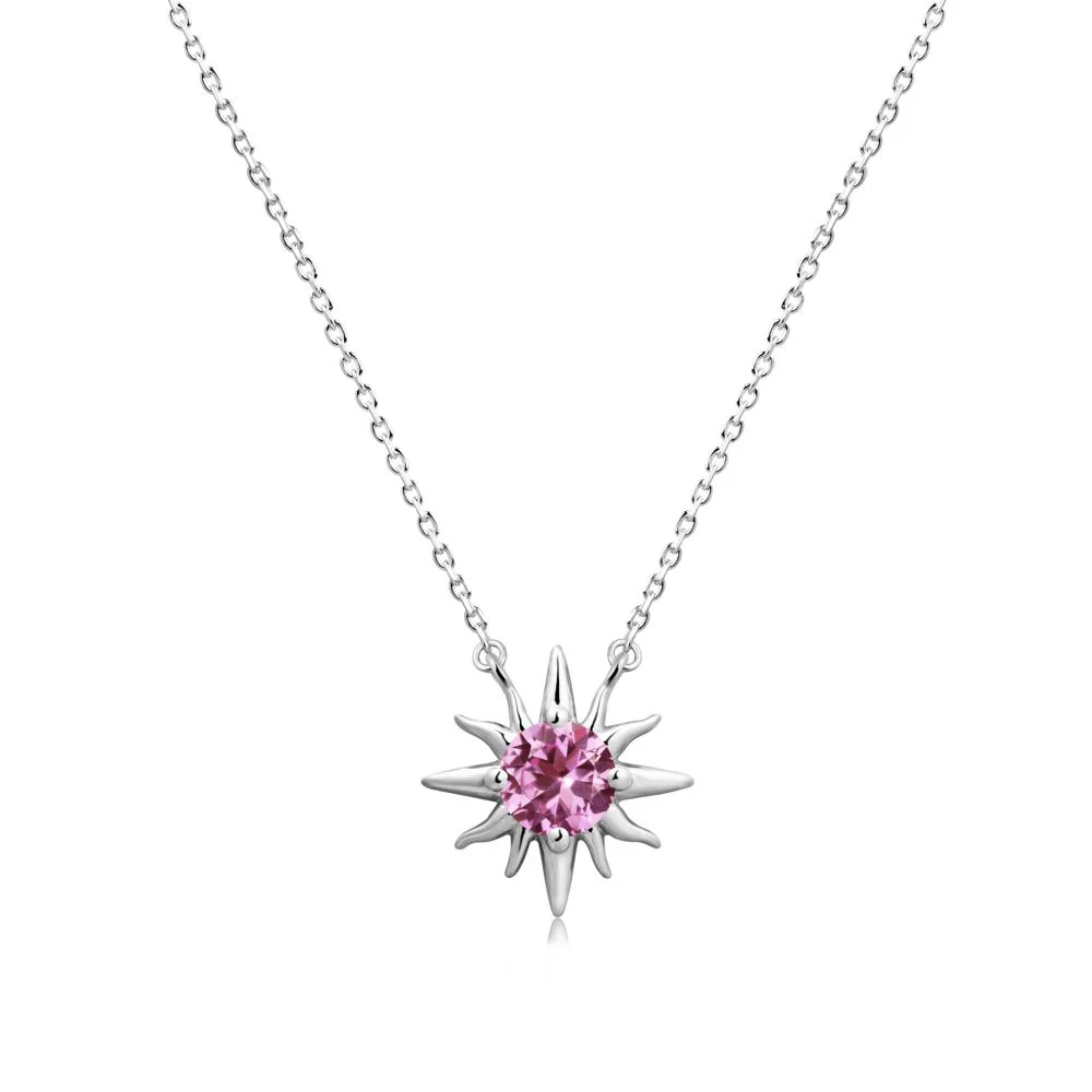 Celestial Sun Pink Sapphire Necklace - Image 6