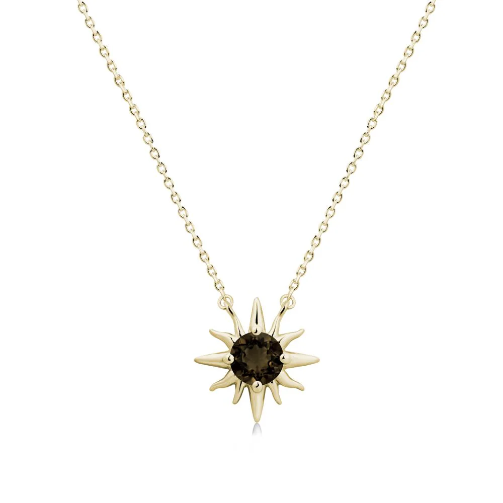 Celestial Sun Smoky Quartz Necklace - Image 4
