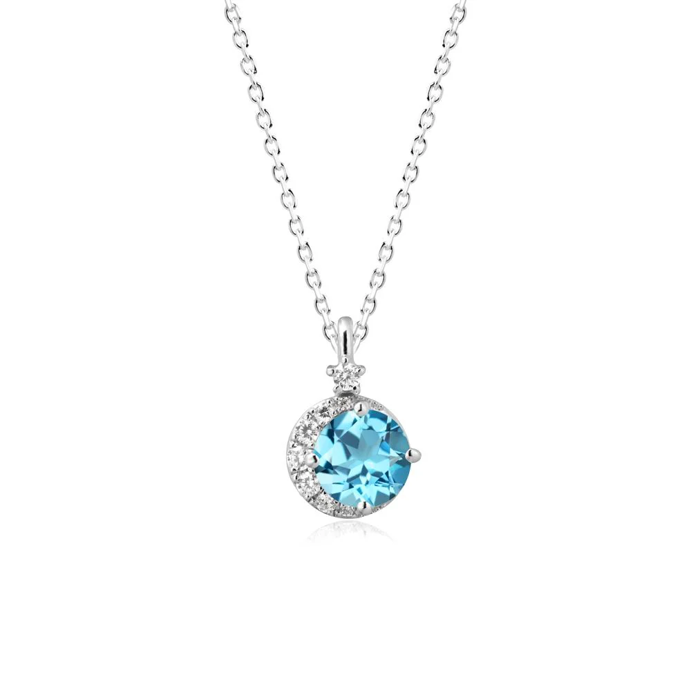 Celestial Swiss Blue Topaz Necklace - Image 3
