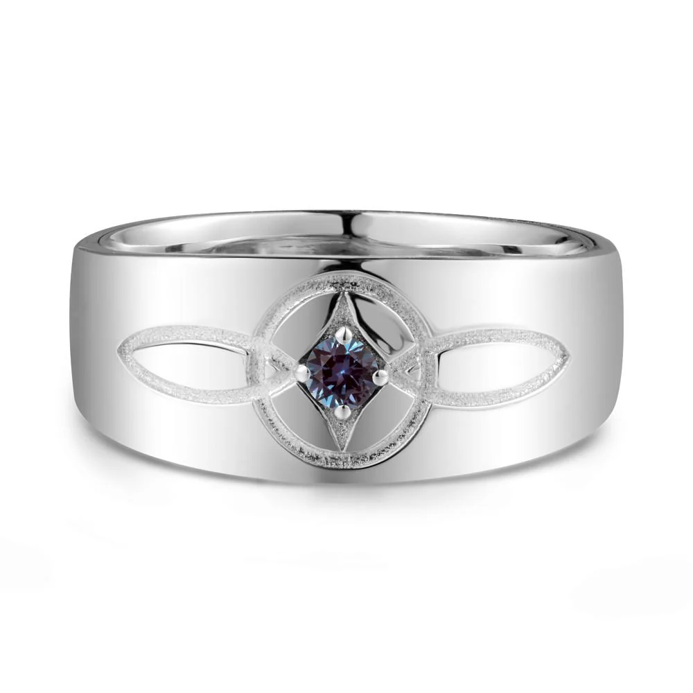 Celtic Knot Alexandrite Man Ring - Image 6