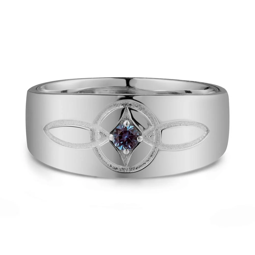 Celtic Knot Alexandrite Man Ring - Image 8