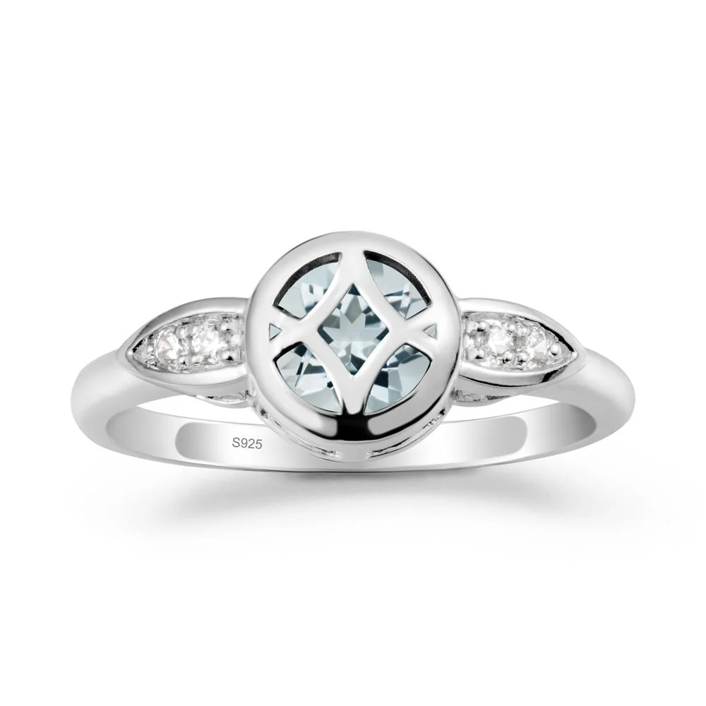 Celtic Knot Aquamarine Engagement Ring - Image 9