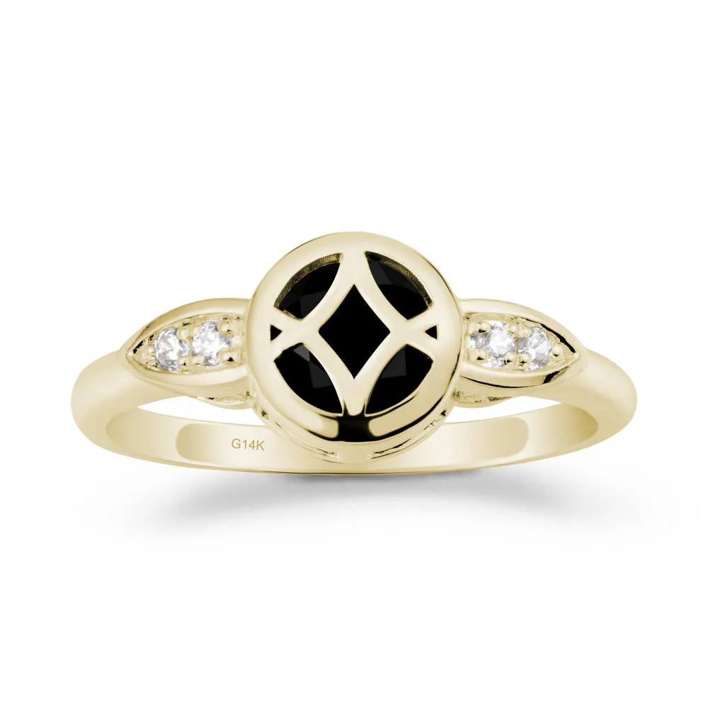 Celtic Knot Black Spinel Ring for Women - Image 4