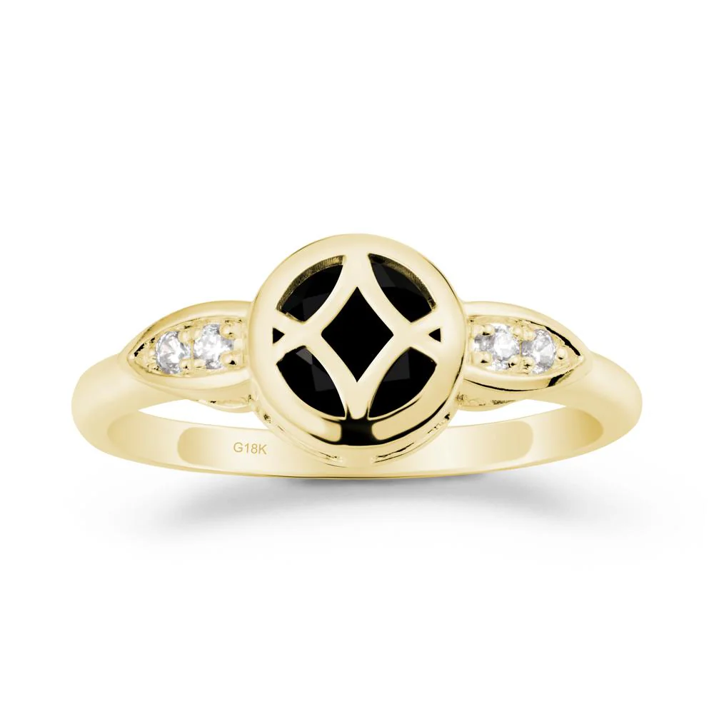 Celtic Knot Black Spinel Ring for Women - Image 7
