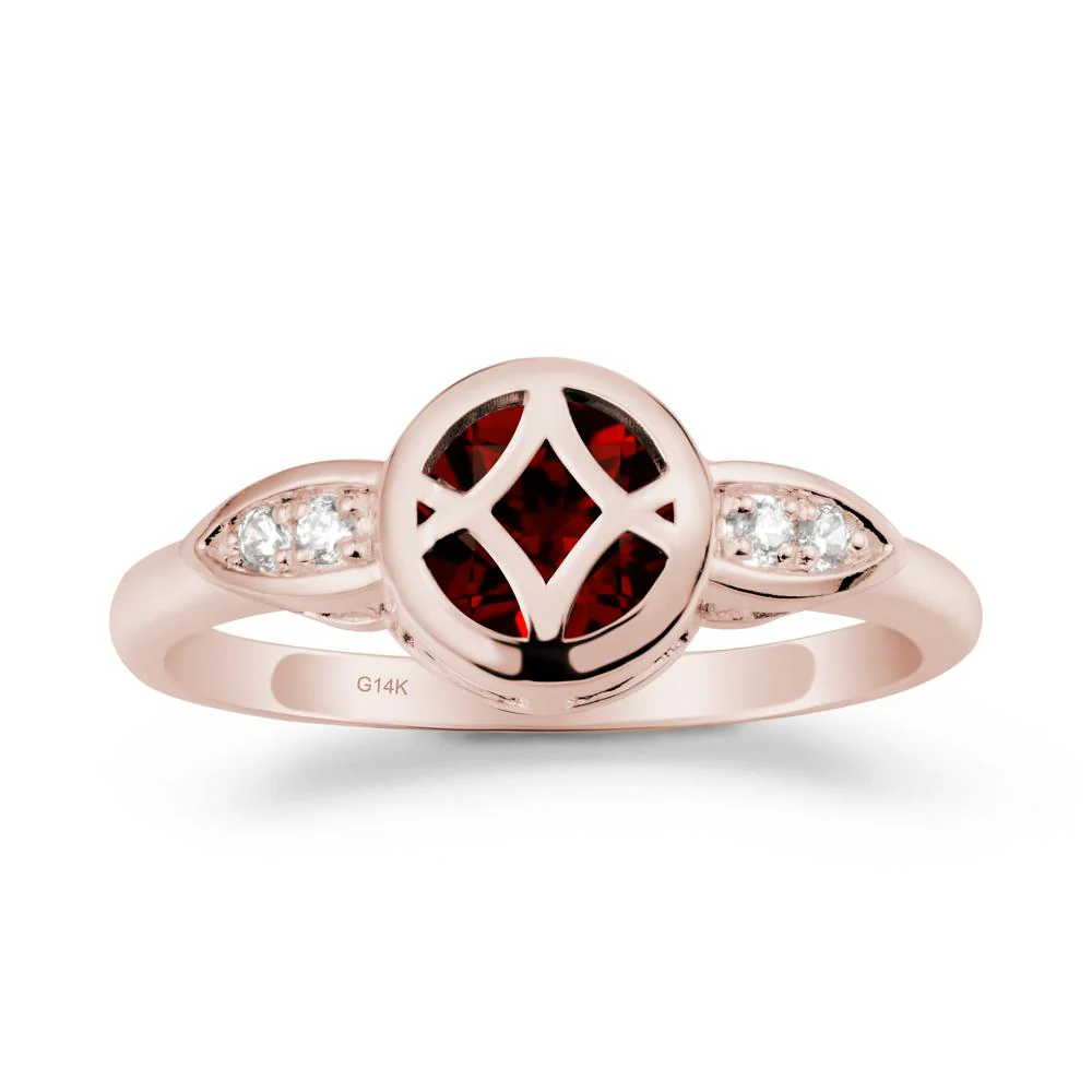 Celtic Knot Garnet Engagement Ring - Image 2
