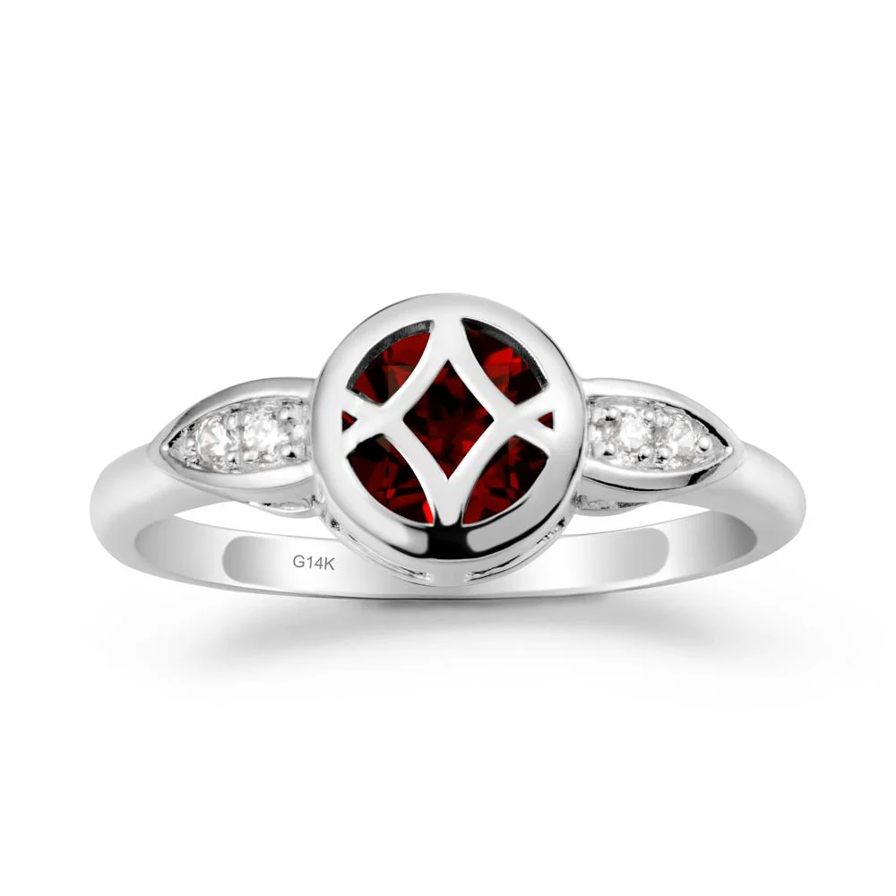 Celtic Knot Garnet Engagement Ring - Image 3