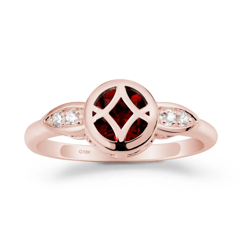 Celtic Knot Garnet Engagement Ring - Image 5