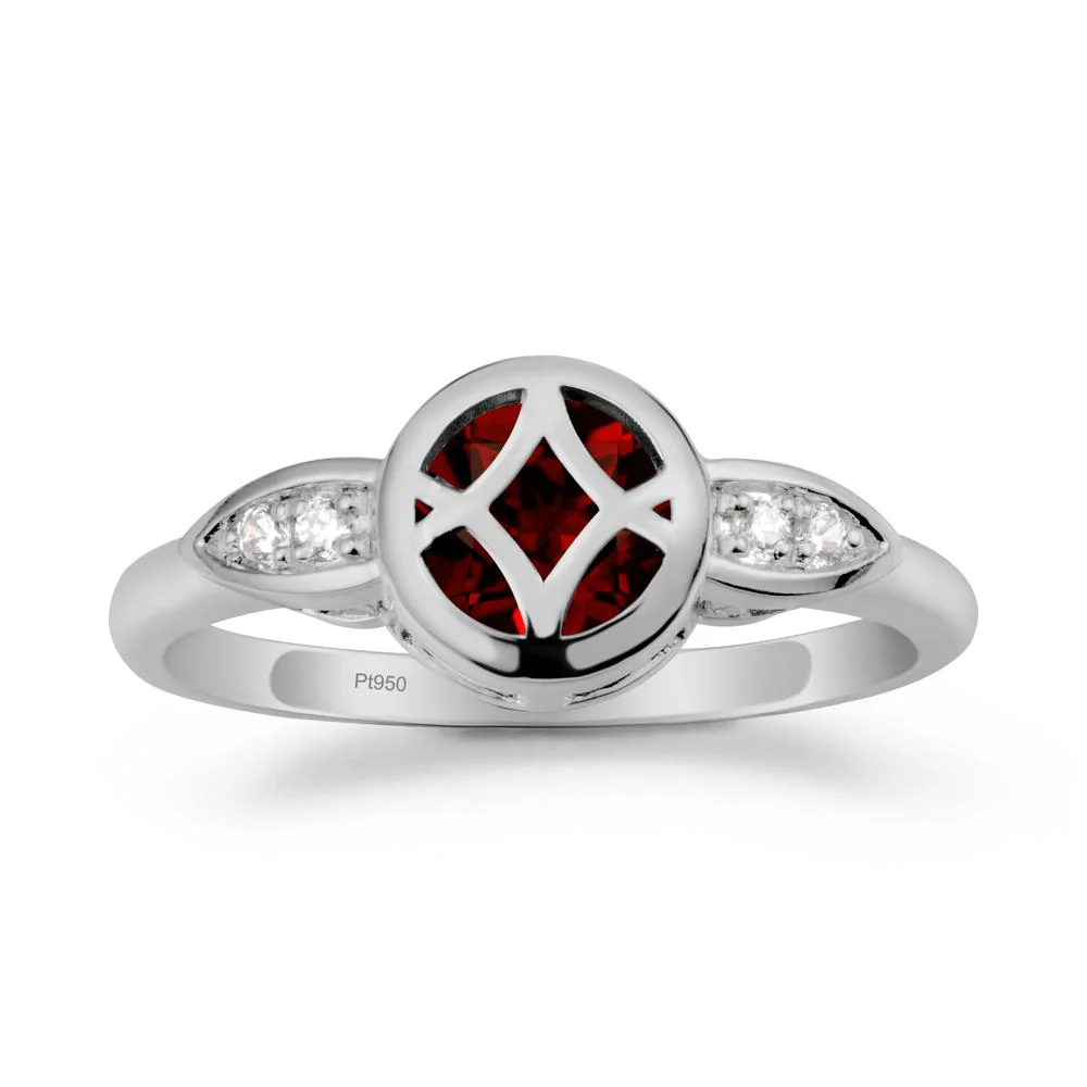 Celtic Knot Garnet Engagement Ring - Image 9