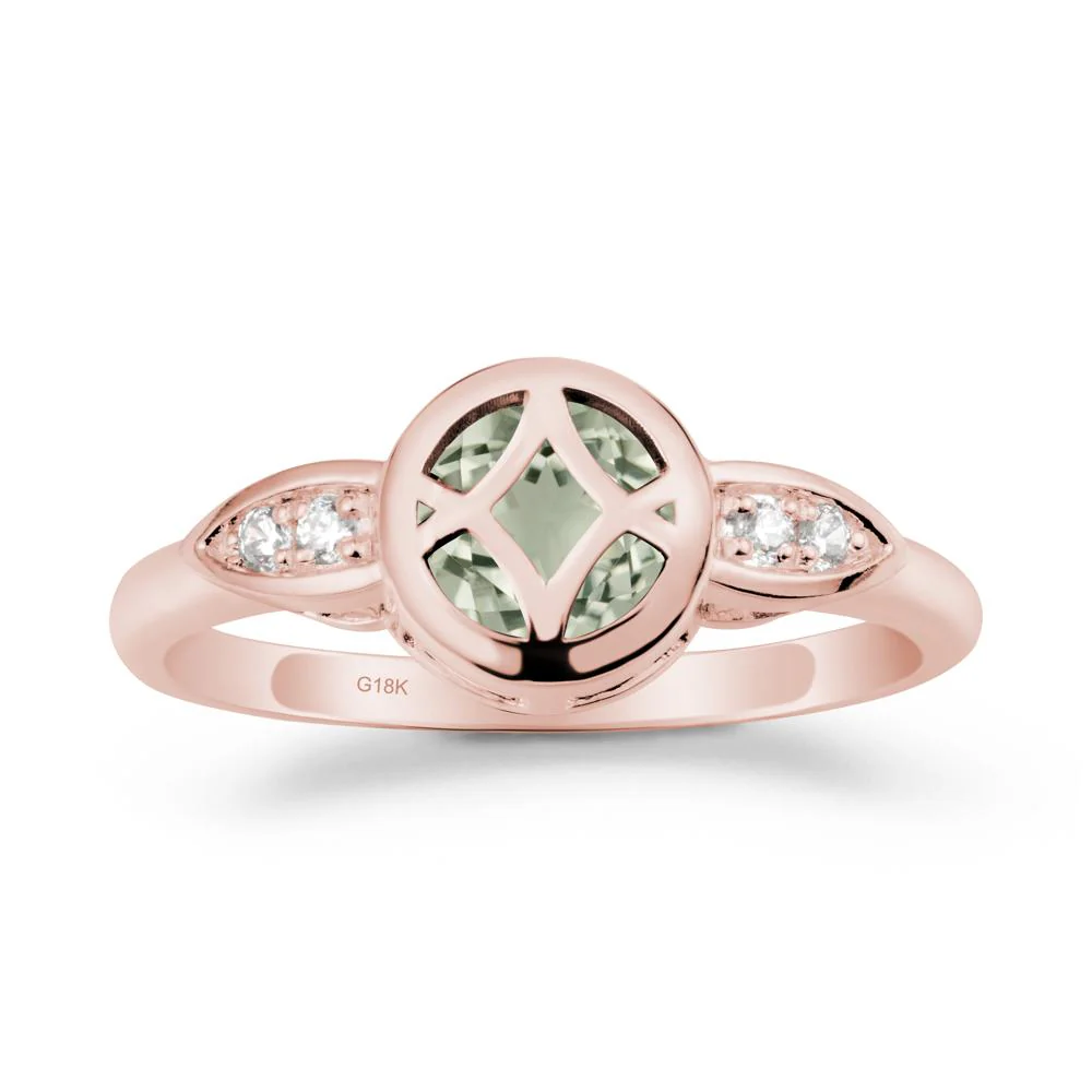 Celtic Knot Green Amethyst Ring for Women - Image 5