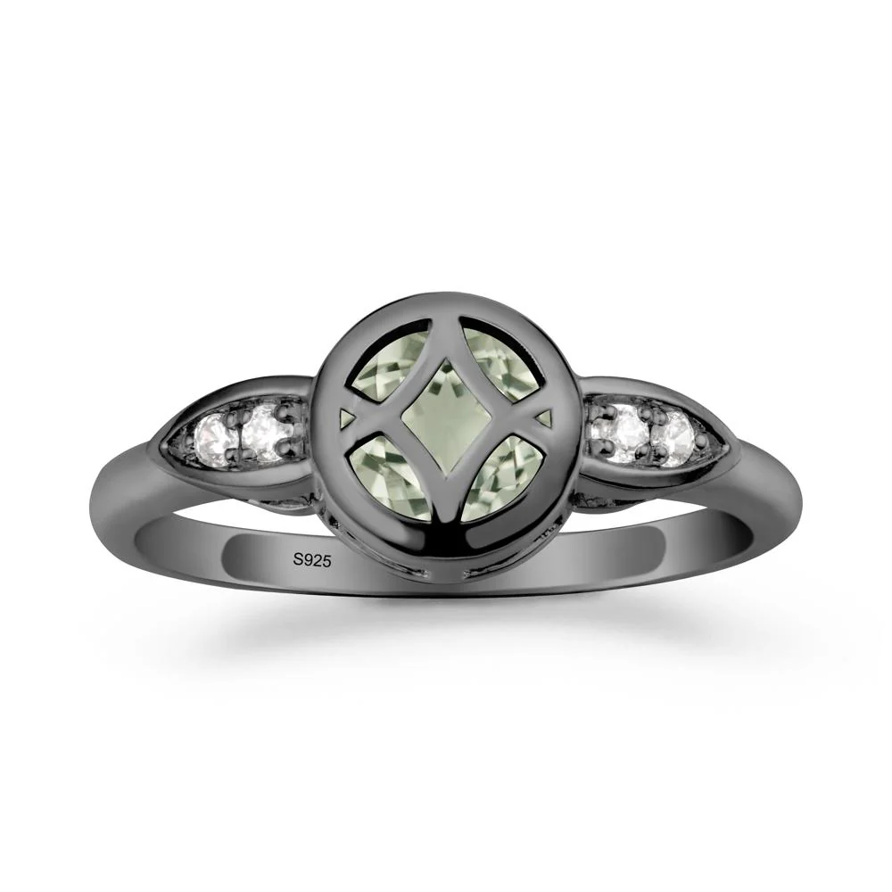 Celtic Knot Green Amethyst Ring for Women - Image 8