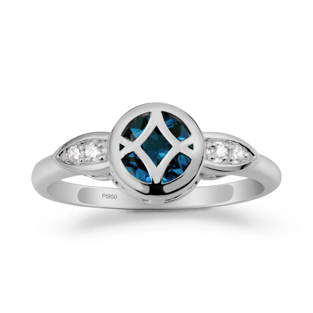 Celtic Knot London Blue Topaz Ring for Women