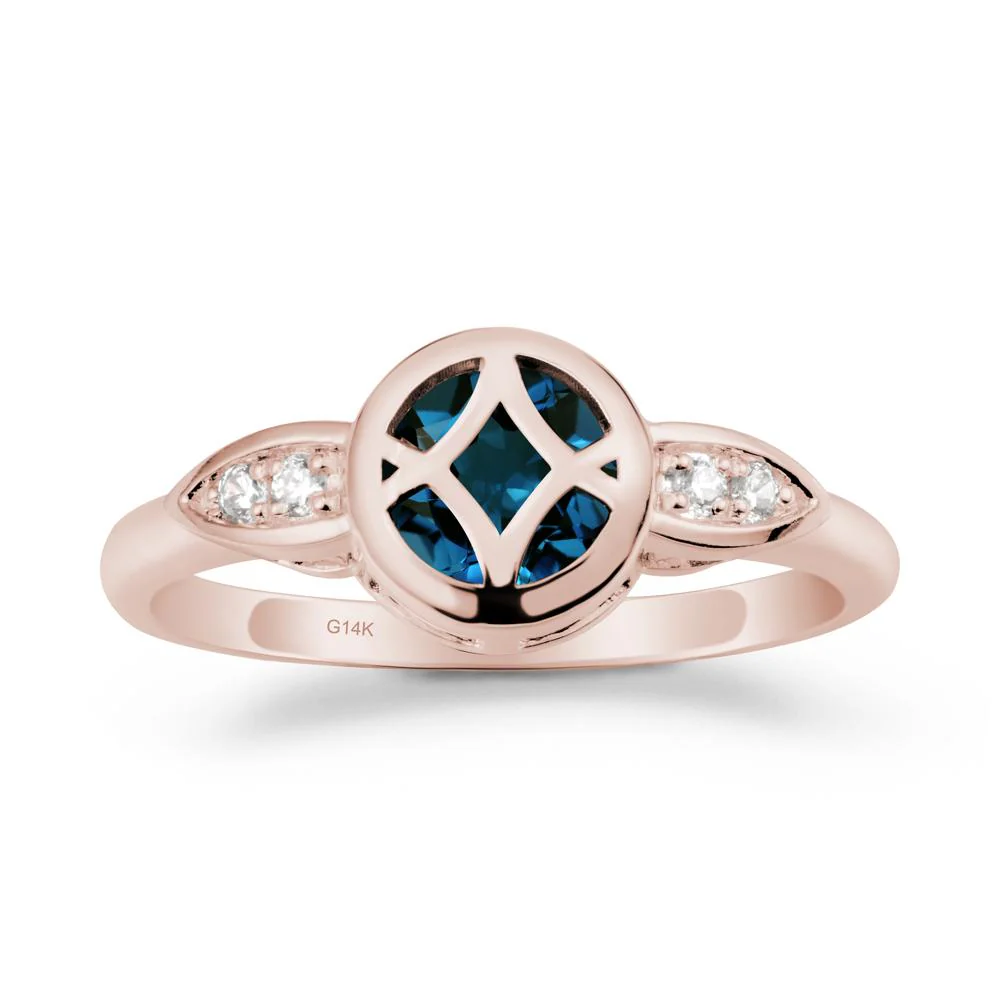 Celtic Knot London Blue Topaz Ring for Women - Image 2