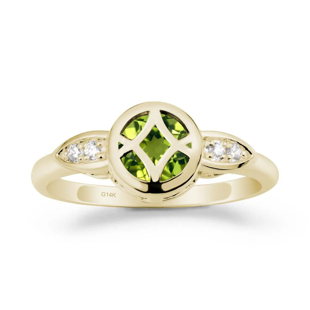 Celtic Knot Peridot Engagement Ring - Image 4