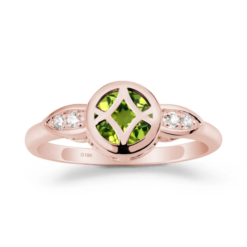 Celtic Knot Peridot Engagement Ring - Image 5