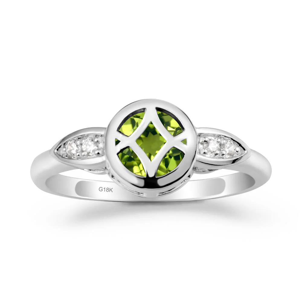 Celtic Knot Peridot Engagement Ring - Image 6