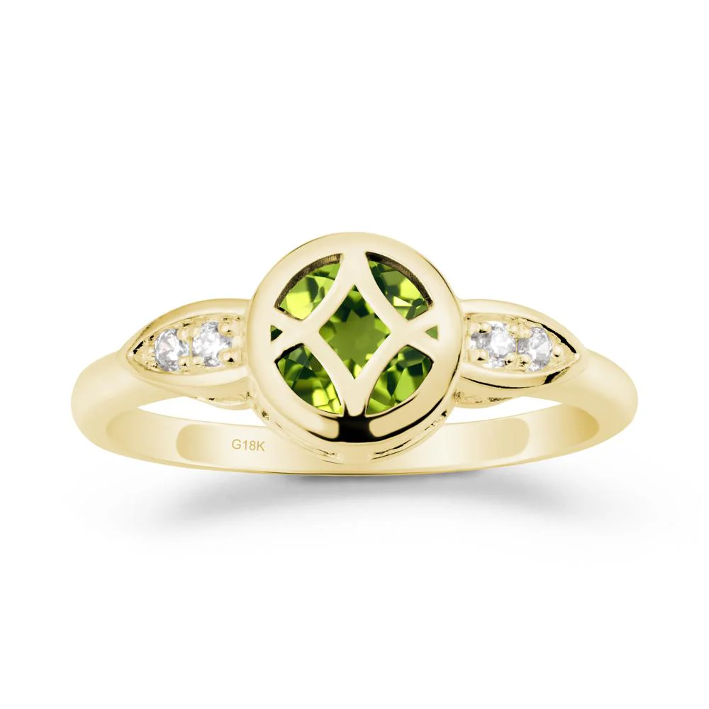 Celtic Knot Peridot Engagement Ring - Image 7